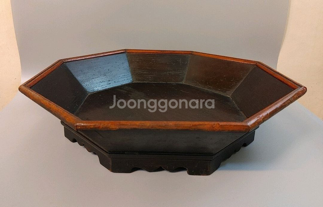 주칠팔각 반짇고리조선시대--1