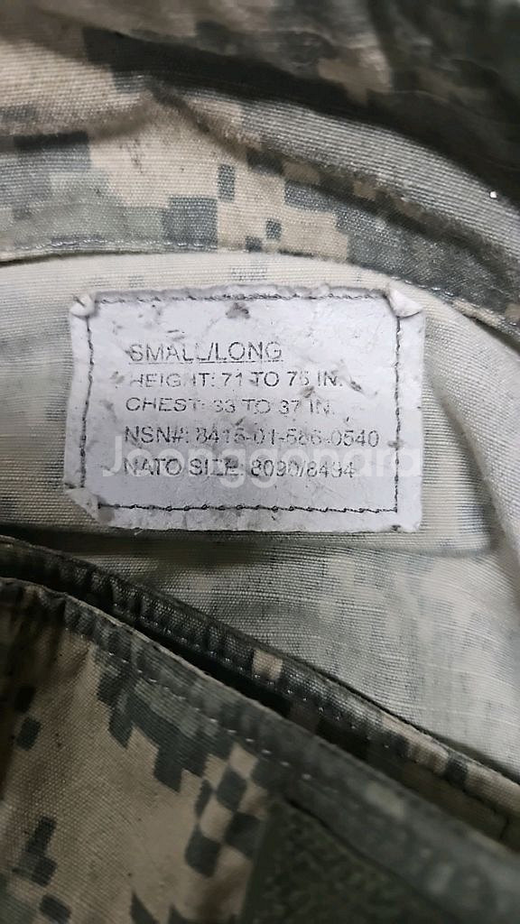 미군복 ACU Small Long 중고--1