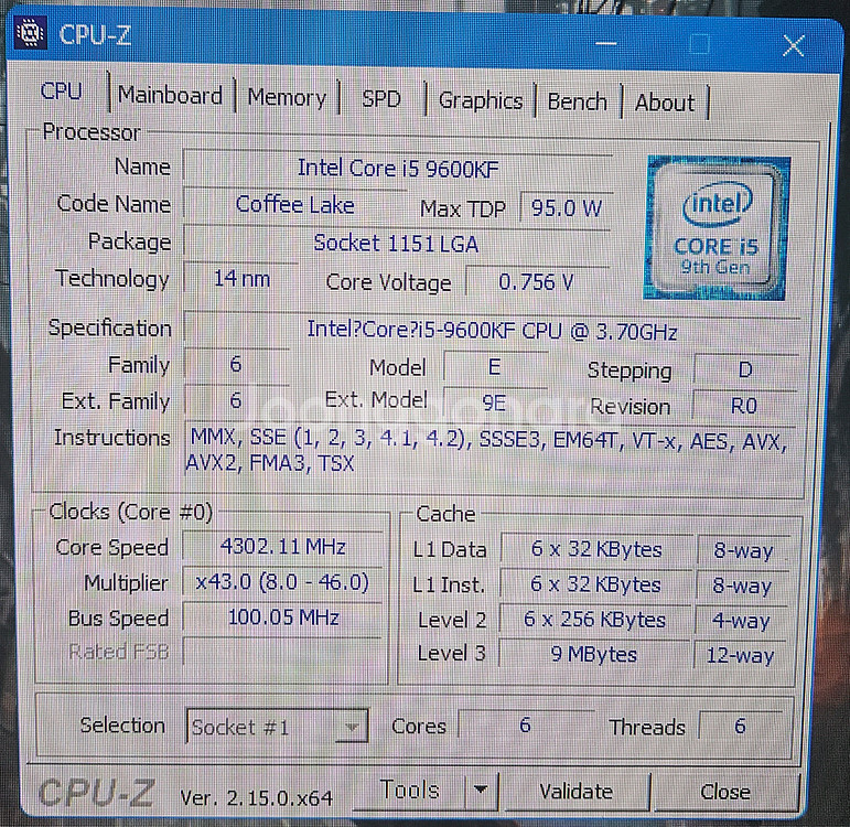 i5-9600KF, B365M cpu 보드 세트--3