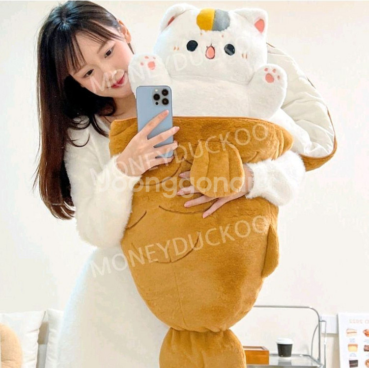 정품)까꿍붕어빵고양이동물인형쿠션중형미개봉봉제인형 완구--3