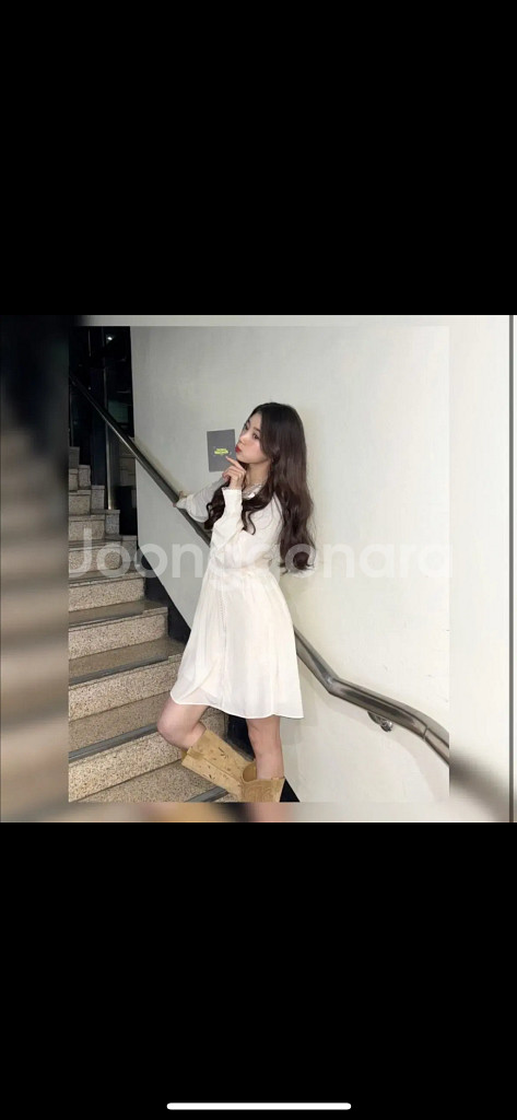 베르니스 레이스 러플 원피스 수지 착용--1
