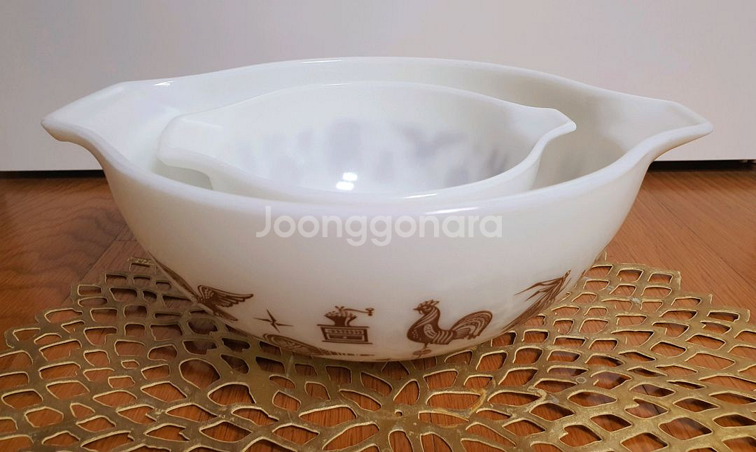 빈티지 U.S.A 파이렉스 어얼리아메리카 믹싱볼 개당--3