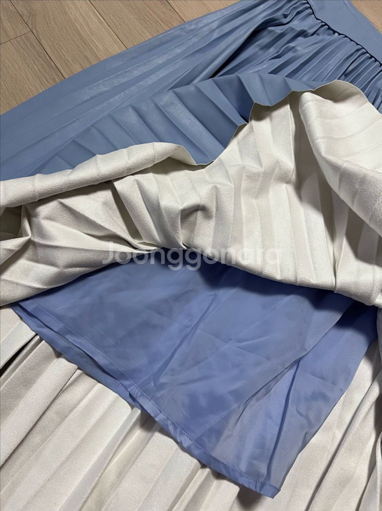 에고이스트 페이크레더 가죽 플리츠 스커트 플레어 롱치마--8