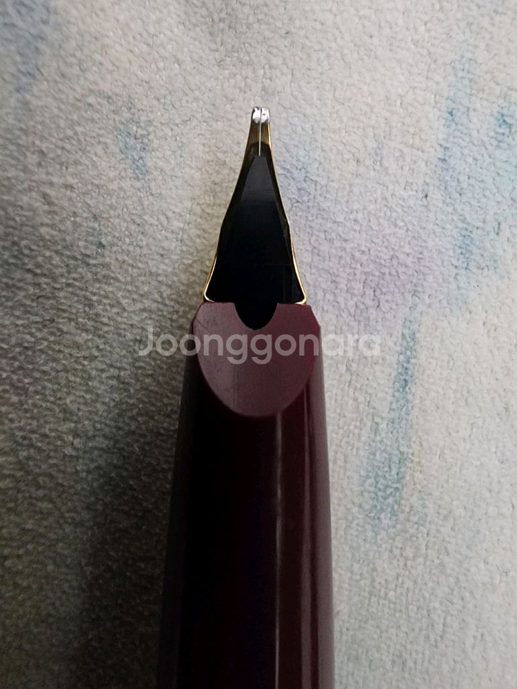 빈티지 몽블랑 121 버건디 18K B닙--4