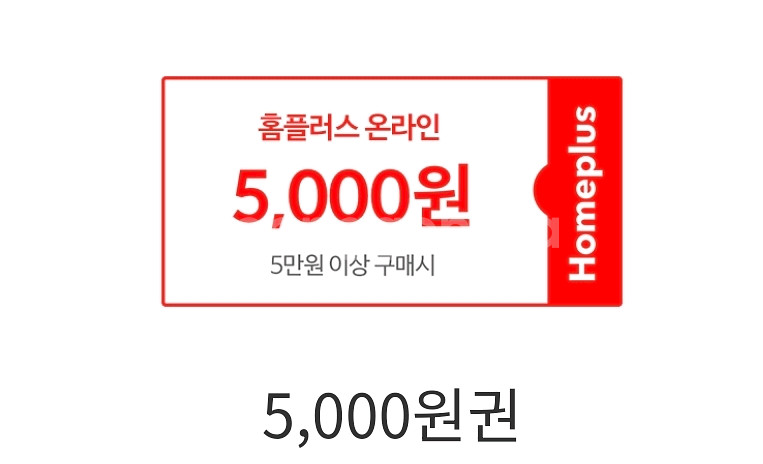 홈플러스 온라인 5천원 할인권--0