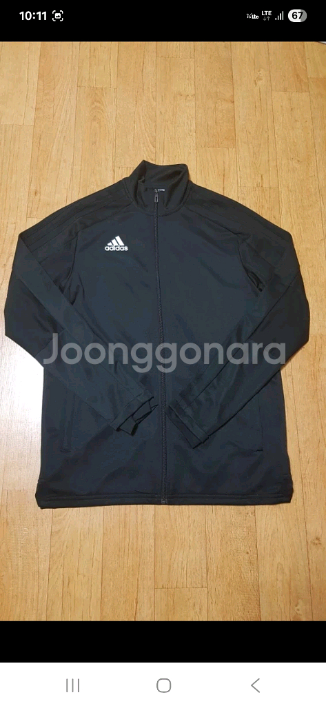 (새상품급) 아디다스 트랙탑 져지 블랙 삼선, 100--0