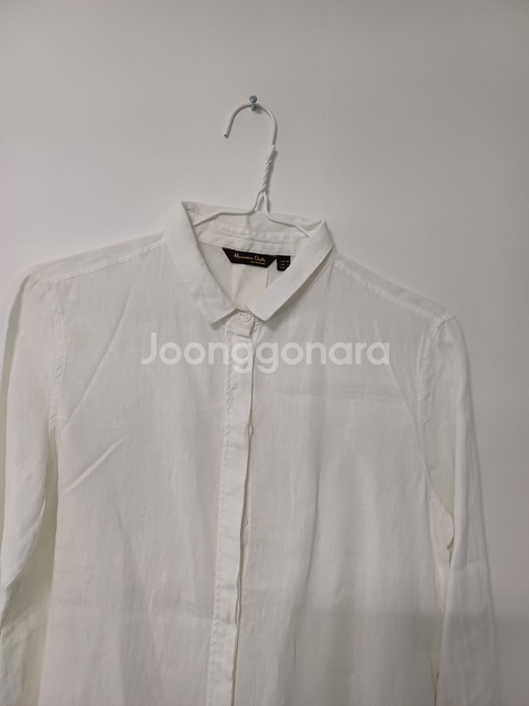 여성 마시모뚜띠 화이트 린넨셔츠 (새상품급90))--1