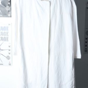 W(XL) 손정완 드레스 원피스 흰색 린넨 마