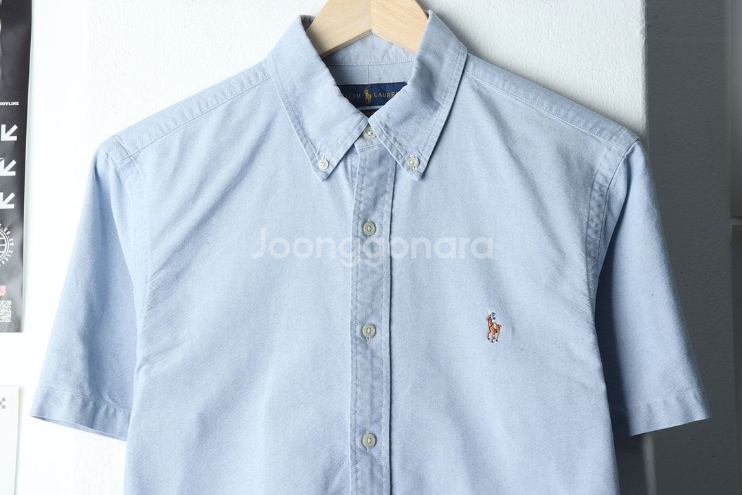(M-L) 폴로 랄프로렌 반팔셔츠 남방 옥스포드--2