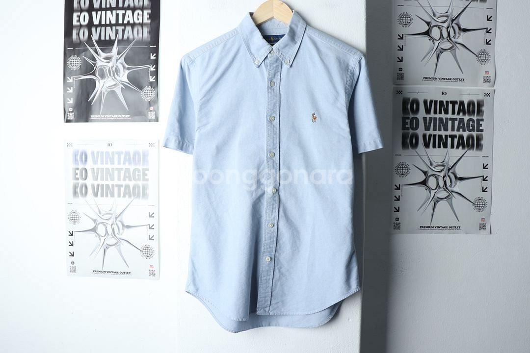 (M-L) 폴로 랄프로렌 반팔셔츠 남방 옥스포드--1