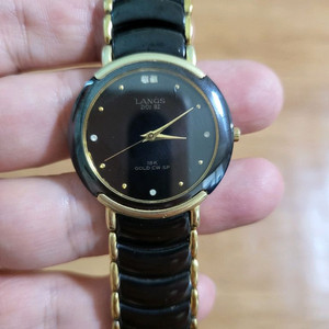 빈티지 랭스 지르코늄 골드 시계