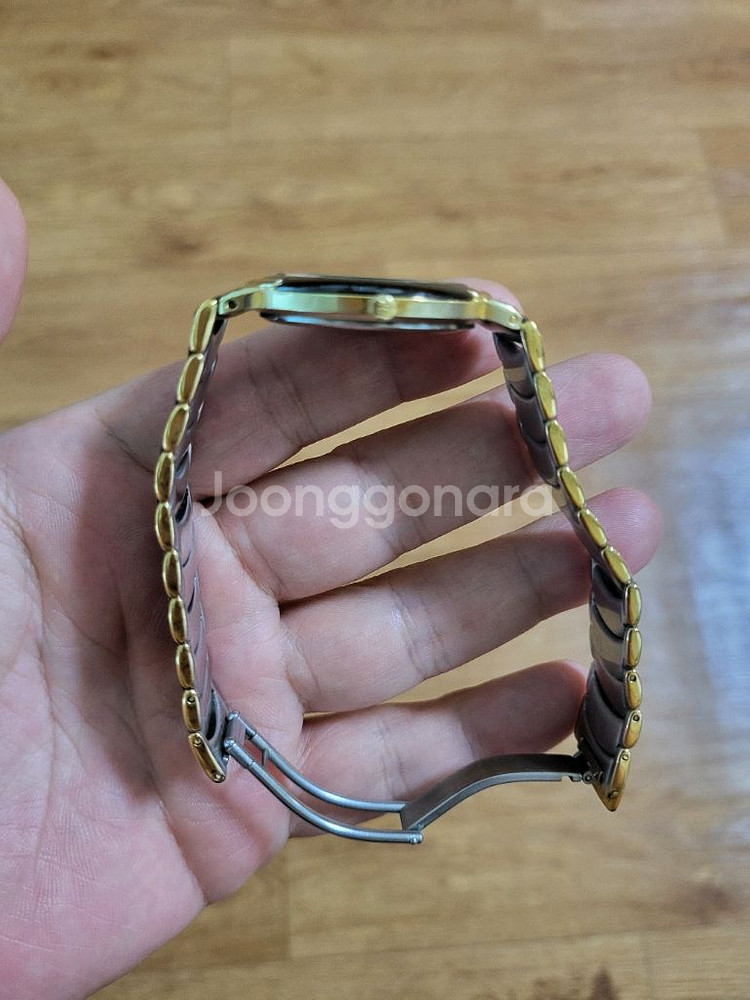 빈티지 랭스 지르코늄 골드 시계--3