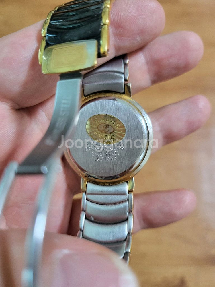 빈티지 랭스 지르코늄 골드 시계--4