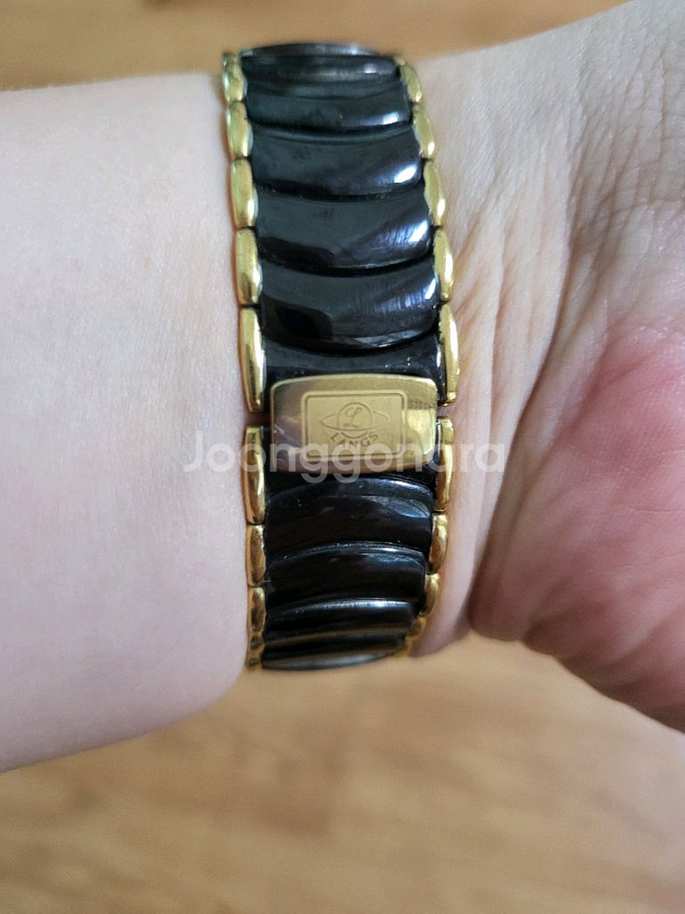 빈티지 랭스 지르코늄 골드 시계--2