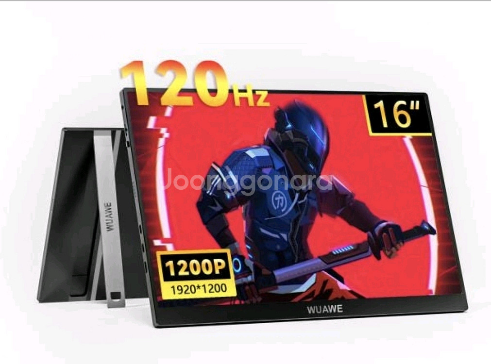 새제품) 16인치 120hz ips 포터블모니터 휴대용--2
