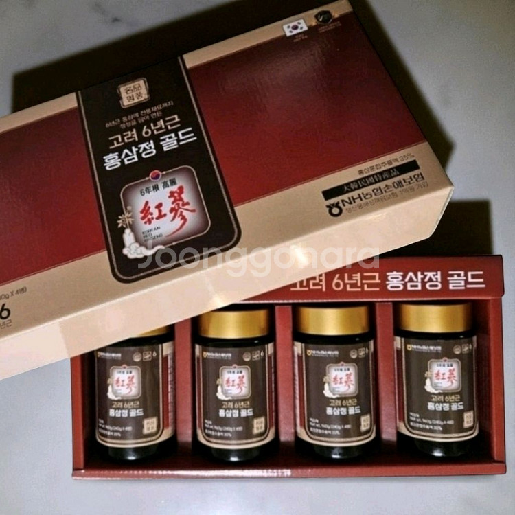 (5박스)고려 6년근 홍삼정 골드 240g x 4병--2