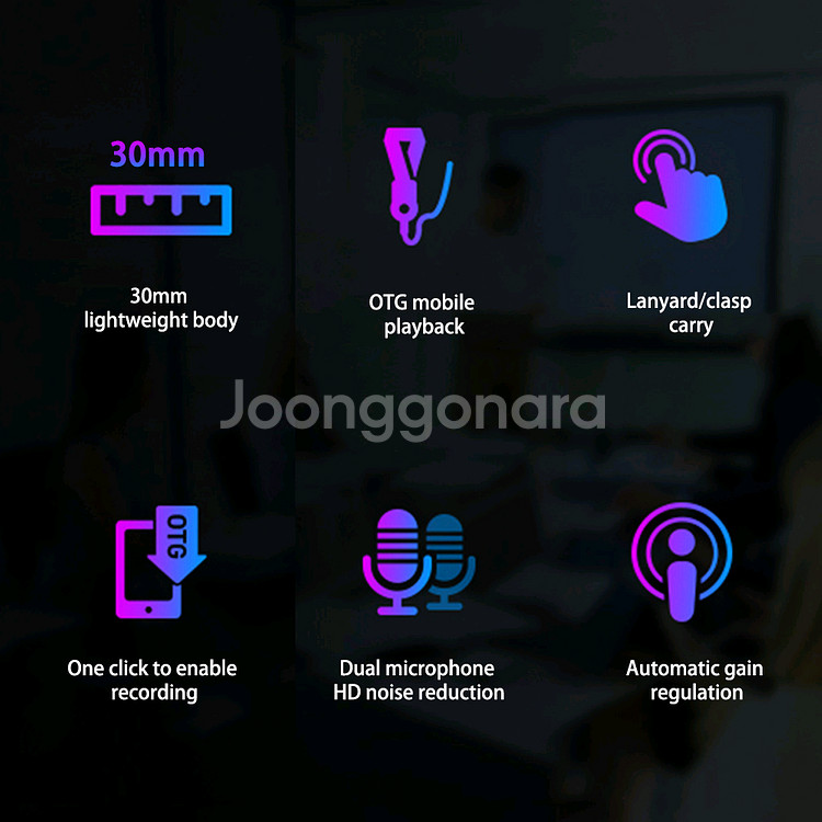 새상품]32G내장 C충전식 고사양 초소형 미니 녹음기--6