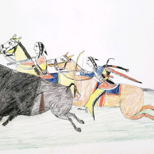 전쟁속 인디언의 아름다운 스케치북. 일러스트.미술.아트