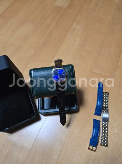 오메가 드빌 청판 가죽 빈티지시계--1