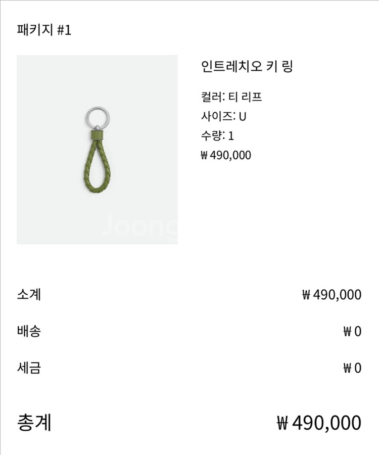 [공홈/정품] 보테가베네타 키링--1
