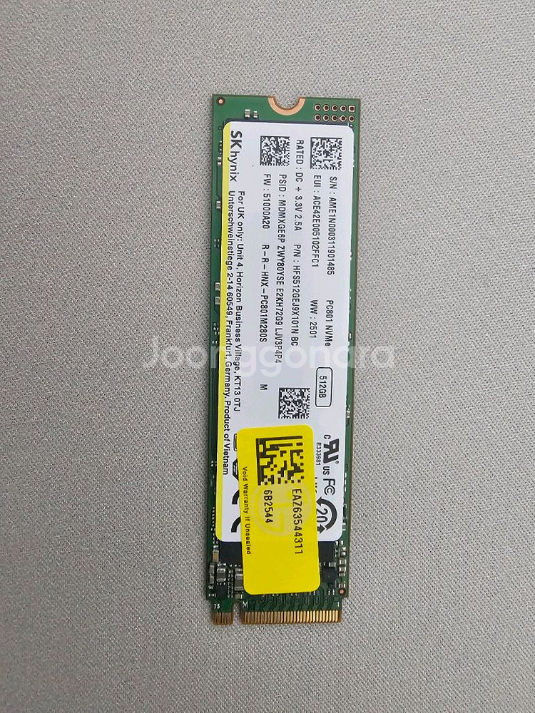 SK PC801 512GB M.2 NVMe SSD 택포--0