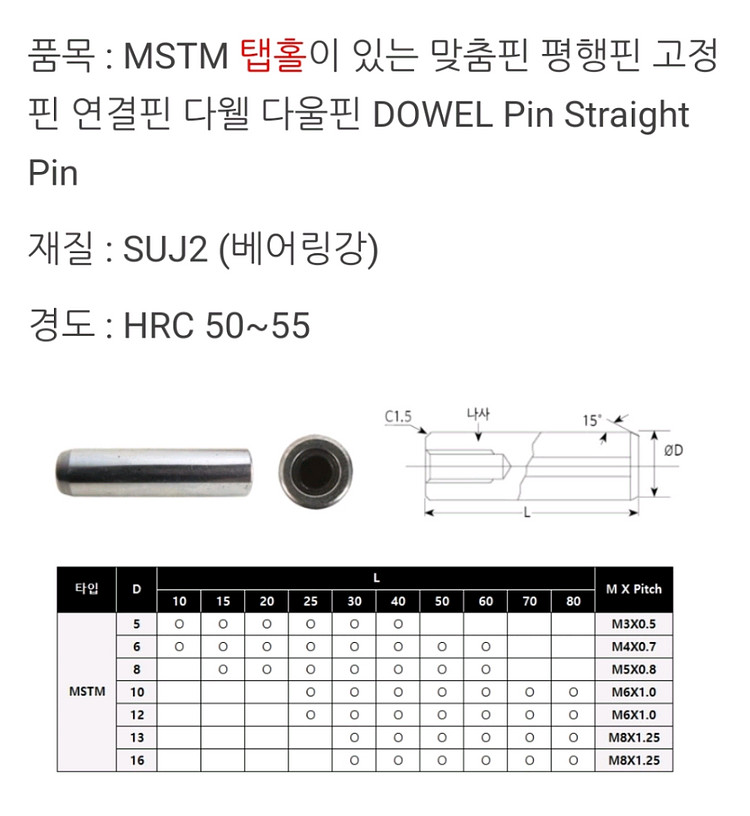 맞춤핀 5x15--2
