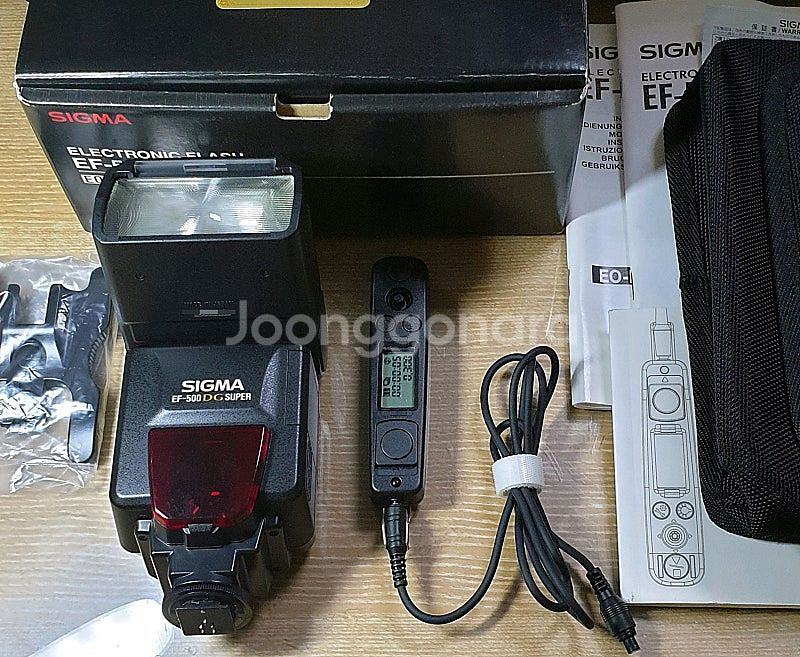 캐논용 EF-500 DG SUPER 플래시와 릴리즈--0
