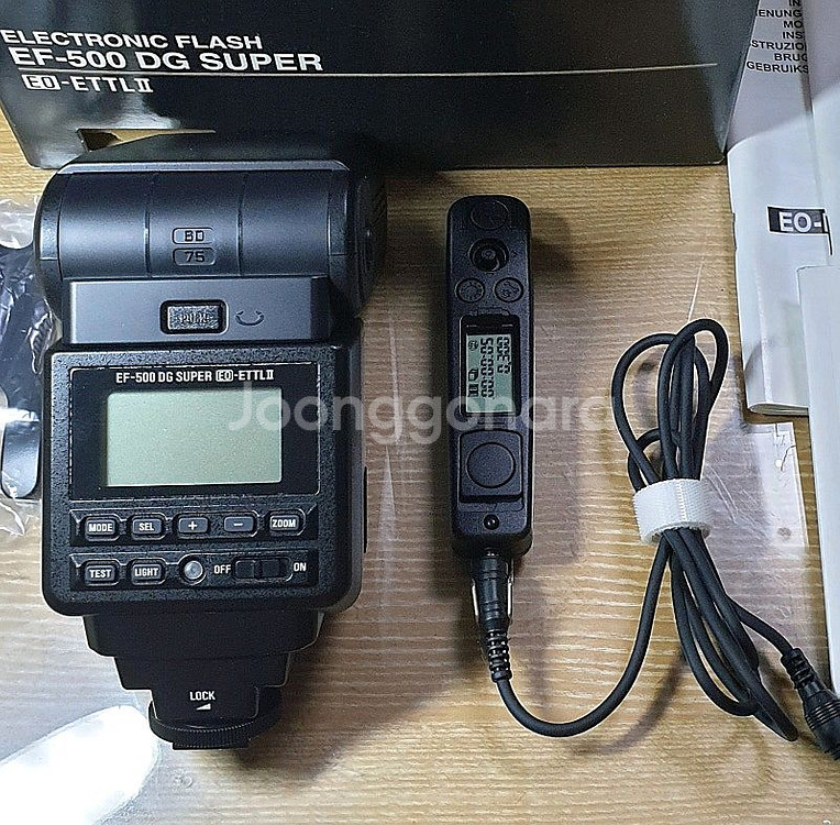캐논용 EF-500 DG SUPER 플래시와 릴리즈--2