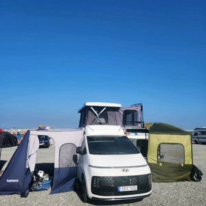 스타리아 캠핑카 밴텍 라쿤L + 퍼스트RV 리빙박스