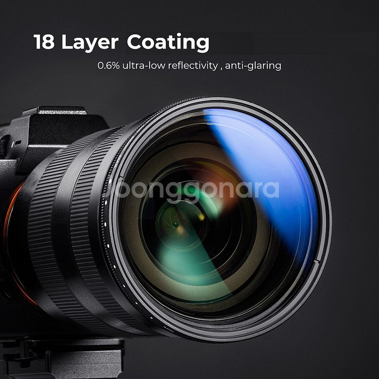 K&F 55mm 블루 멀티코팅 HMC CPL 필터--3