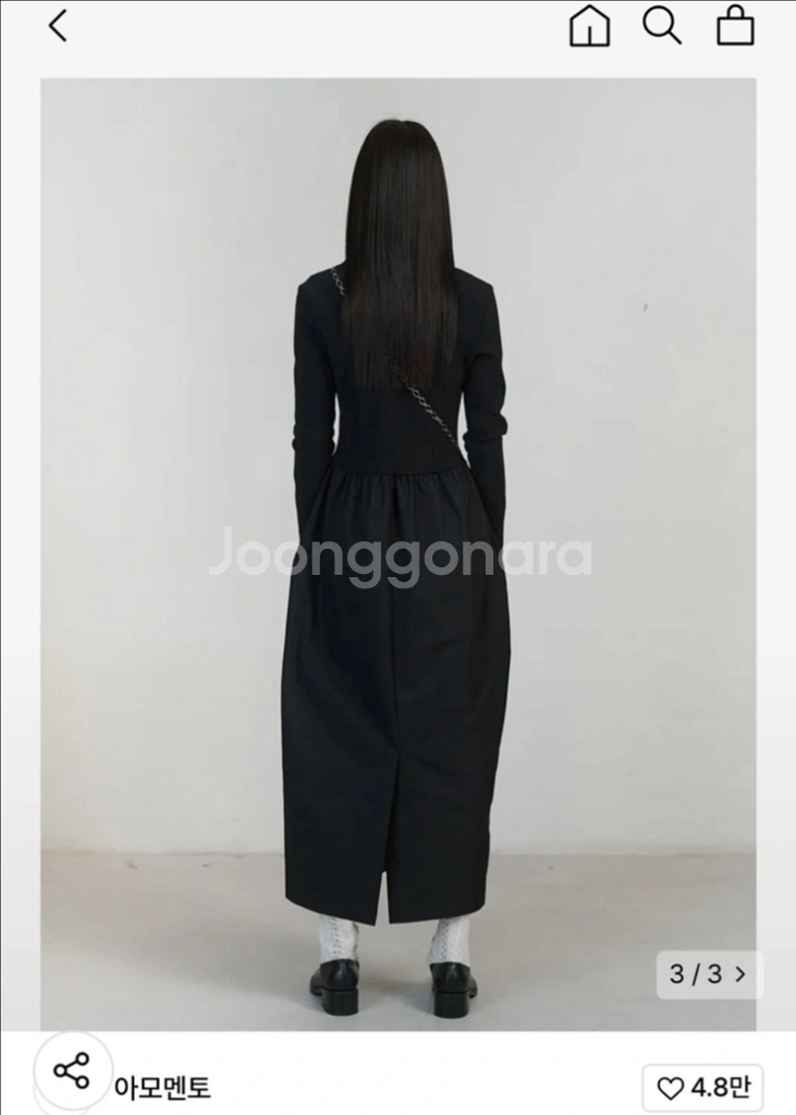 아모멘토 하프집업 롱 드레스--5