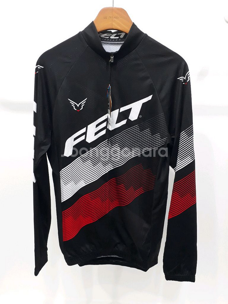 펠트 자전거 긴팔 저지 (블랙, 옐로우)--0