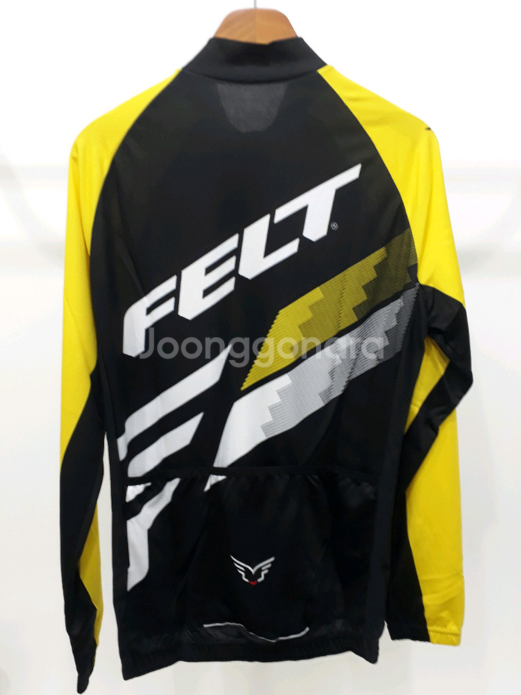 펠트 자전거 긴팔 저지 (블랙, 옐로우)--4