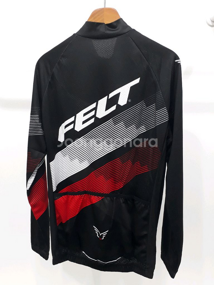 펠트 자전거 긴팔 저지 (블랙, 옐로우)--1