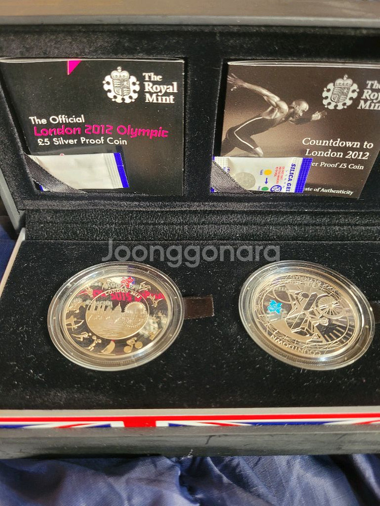 런던 올림픽 로얄민트 실버코인 4종--1