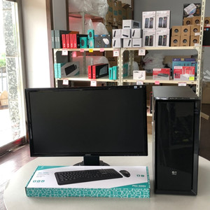 사무용 게임용 중고 PC+24인치 모니터+키보드 세트