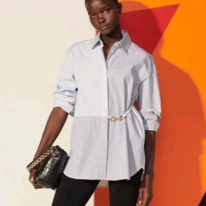 (새상품)산드로 후크 장식 스트라이프 셔츠 2사이즈