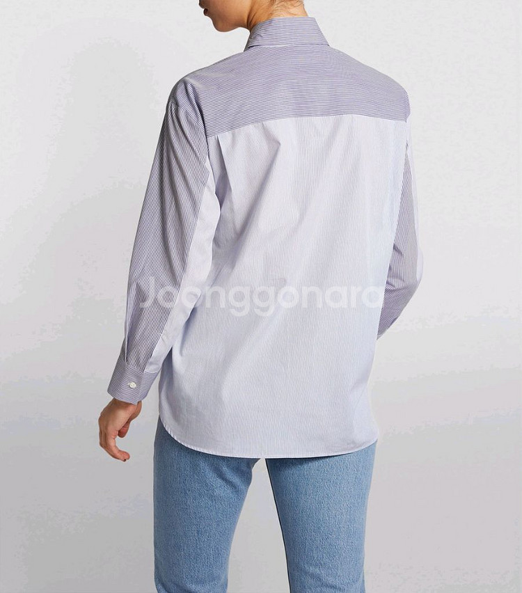 (새상품)산드로 후크 장식 스트라이프 셔츠 2사이즈--3