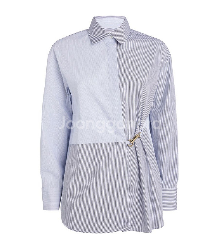 (새상품)산드로 후크 장식 스트라이프 셔츠 2사이즈--4