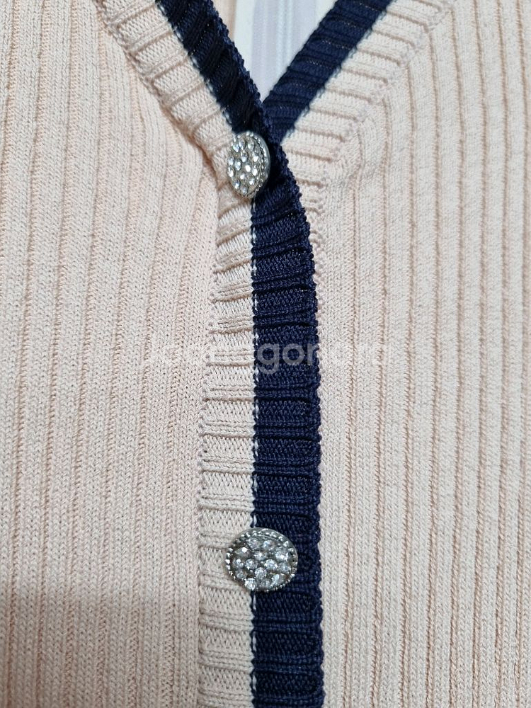 (택포) 듀엘 니트 매치 원피스 (가격내림)--2