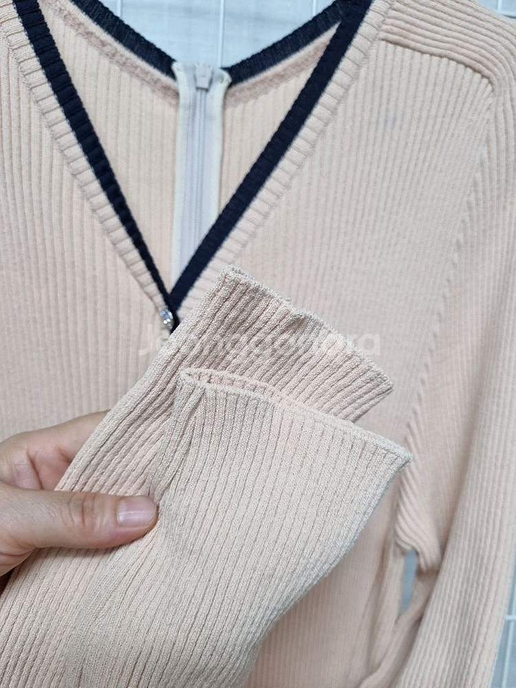 (택포) 듀엘 니트 매치 원피스 (가격내림)--3