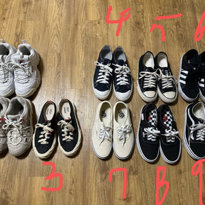 각종 신발 사이즈 255