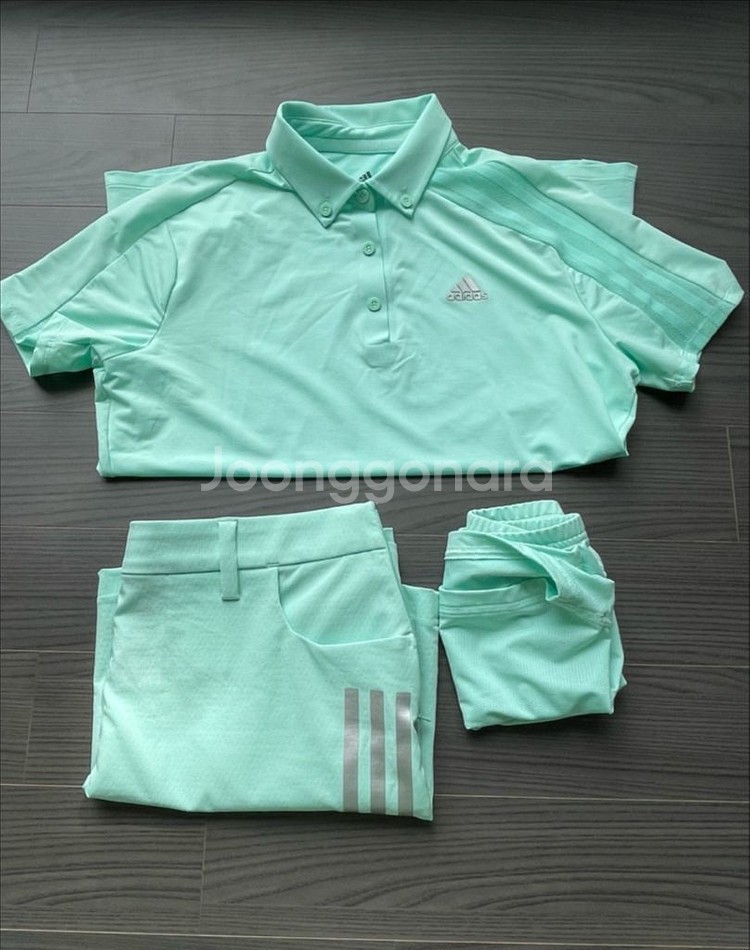 아디다스 여성골프복 반팔+치마+속바지(55-66)새상품--0