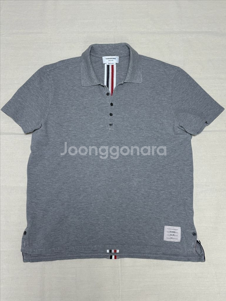 톰브라운 백삼선 반팔 카라 티셔츠 [5]--1