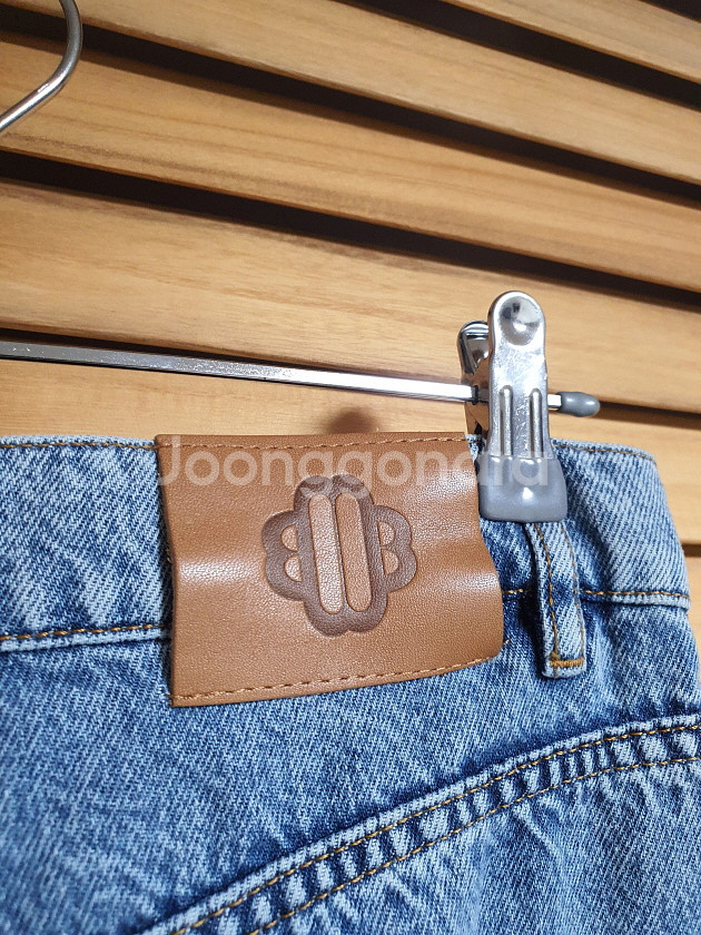 마쥬 maje 펄비즈 디테일 와이드 데님 팬츠 38 사--6