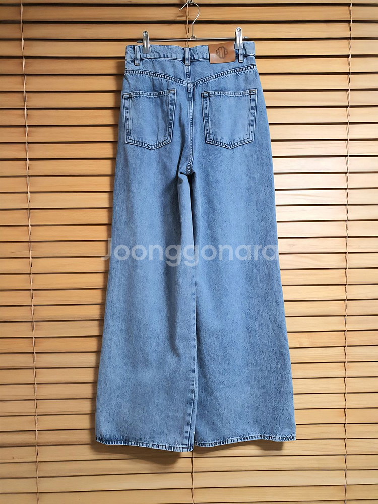 마쥬 maje 펄비즈 디테일 와이드 데님 팬츠 38 사--5