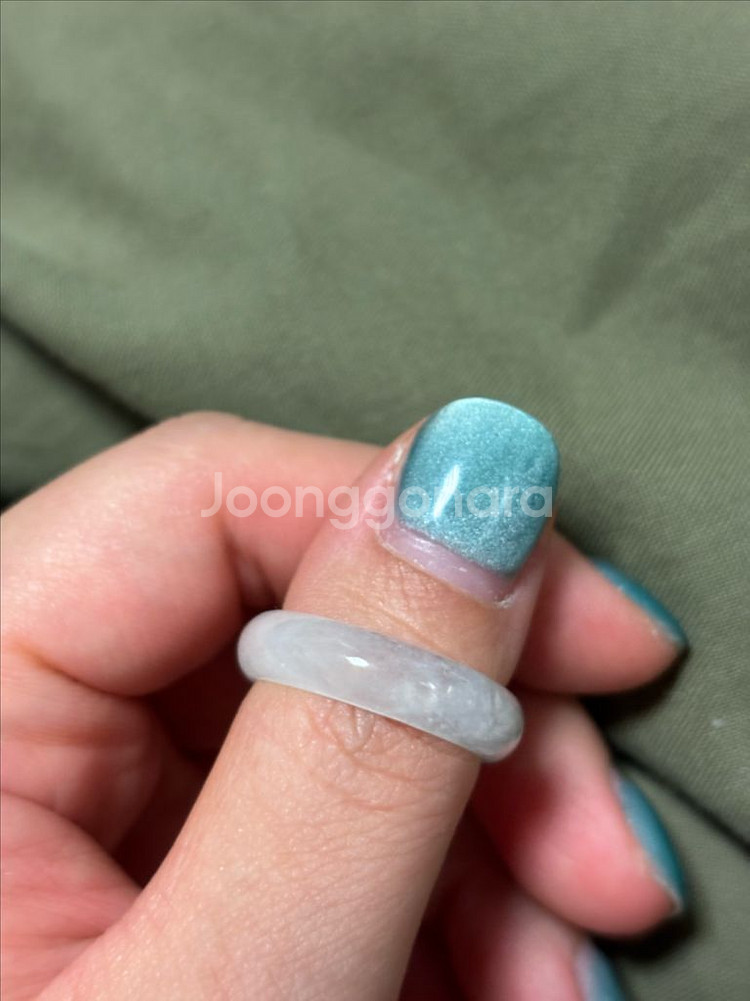 새제품 빙종 천연 비취반지 옥반지 a제이드 옥시방--2