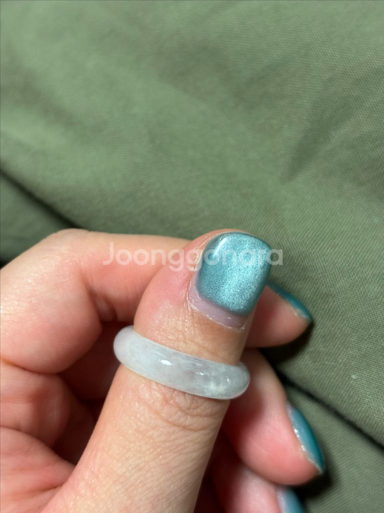 새제품 빙종 천연 비취반지 옥반지 a제이드 옥시방--0