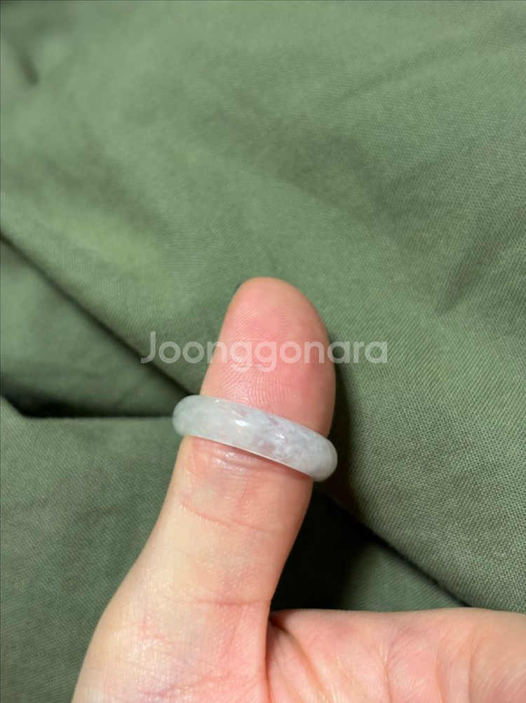 새제품 빙종 천연 비취반지 옥반지 a제이드 옥시방--4