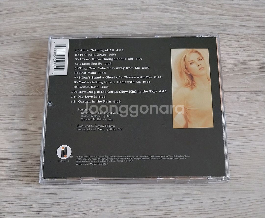 Diana Krall Love Scenes 미국 초판--1